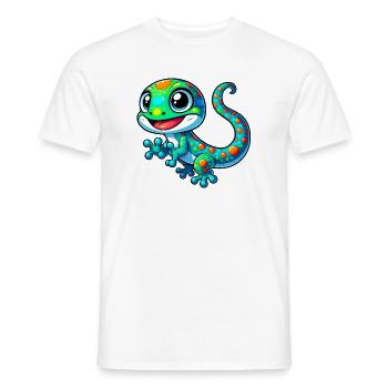 Gecko - Men's T-Shirt - white - Front - AI Model Male 178 dark (178cm)