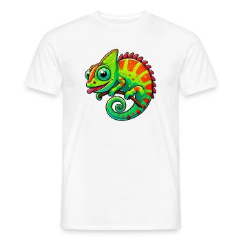 Chameleon - Men's T-Shirt - white - Front - AI Model Male 178 dark (178cm)