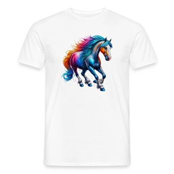 Cheval - T-shirt homme - blanc - Devant - AI Model Male 178 dark (178cm)