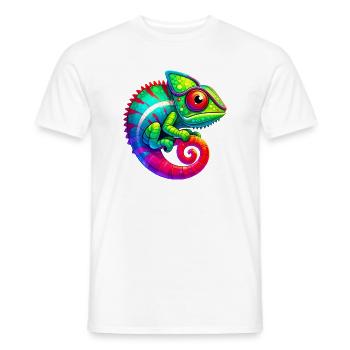 Chameleon - Men's T-Shirt - white - Front - AI Model Male 178 dark (178cm)