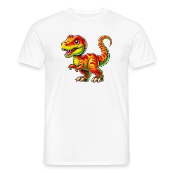 Dinosaurier - Männer T-Shirt - Weiß - Vorne - AI Model Male 178 dark (178cm)