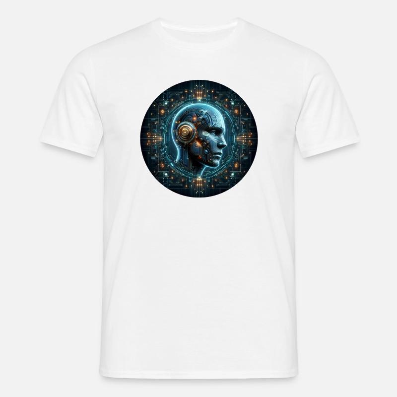 Artificial Intelligence Cyber Head Tech - Men's T-Shirt - white