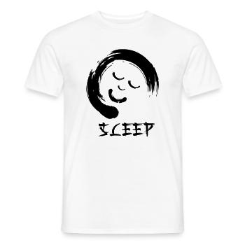Enzo zen smiley Ensie Schlaf - Männer T-Shirt - Weiß - Vorne - AI Model Male 178 dark (178cm)