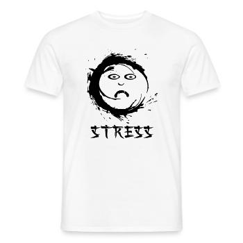 Enzo zen smiley Ensie Stress - Männer T-Shirt - Weiß - Vorne - AI Model Male 178 dark (178cm)