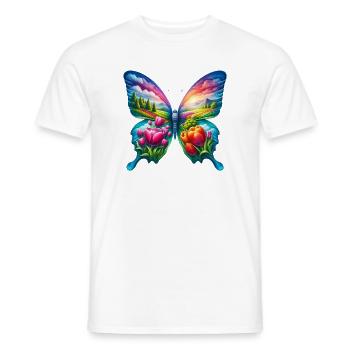 Schmetterlingsblumen Tulpen Tulpe Holland - Männer T-Shirt - Weiß - Vorne - AI Model Male 178 dark (178cm)