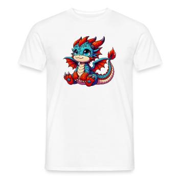 Dragon - Men's T-Shirt - white - Front - AI Model Male 178 dark (178cm)