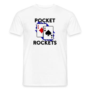 Casino Gambling Poker Card Game Statement Jackpot - Men's T-Shirt - white - Front - AI Model Male 178 dark (178cm)