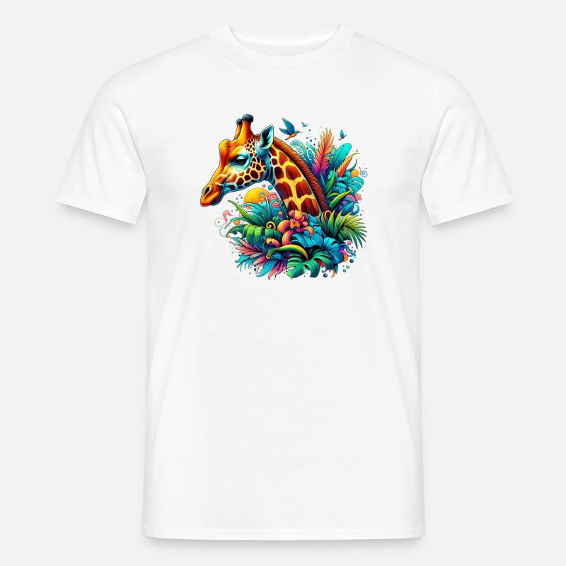 Giraffe - Männer T-Shirt - Weiß