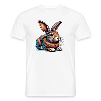 Lapin - T-shirt homme - blanc - Devant - AI Model Male 178 dark (178cm)