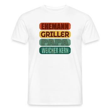 VATERTAG PAPA GRILLEN EHEMANN - Männer T-Shirt - Weiß - Vorne - AI Model Male 178 dark (178cm)