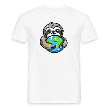 Umarme das Erdfaultier - Männer T-Shirt - Weiß - Vorne - AI Model Male 178 dark (178cm)