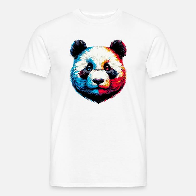 Panda - Männer T-Shirt - Weiß