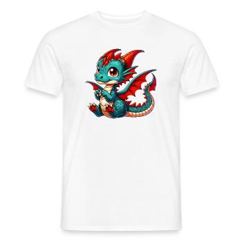 Dragon - Men's T-Shirt - white - Front - AI Model Male 178 dark (178cm)
