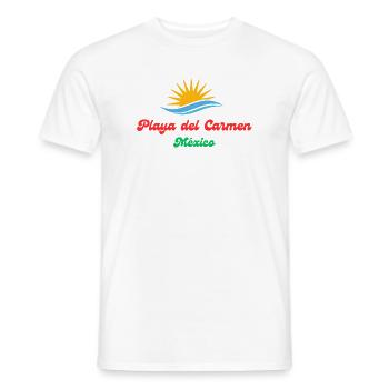 Playa del Carmen Mexiko Sonne Wasser Design - Männer T-Shirt - Weiß - Vorne - AI Model Male 178 dark (178cm)