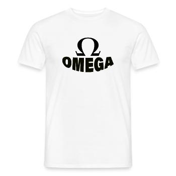 OMEGA - Männer T-Shirt - Weiß - Vorne - AI Model Male 178 dark (178cm)