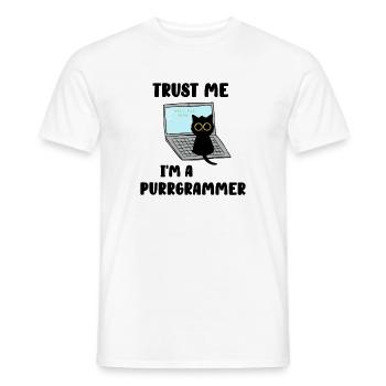 Trust me I am a purrgrammer - Männer T-Shirt - Weiß - Vorne - AI Model Male 178 dark (178cm)