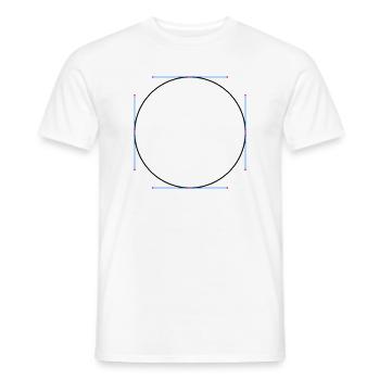 Vecteur de cercle - T-shirt homme - blanc - Devant - AI Model Male 178 dark (178cm)