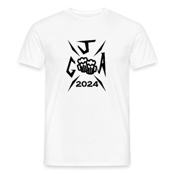 2024 Junggesellenabschied Crew Feier - Männer T-Shirt - Weiß - Vorne - AI Model Male 178 dark (178cm)