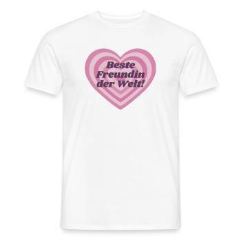 Beste Freundin der Welt - Männer T-Shirt - Weiß - Vorne - AI Model Male 178 dark (178cm)