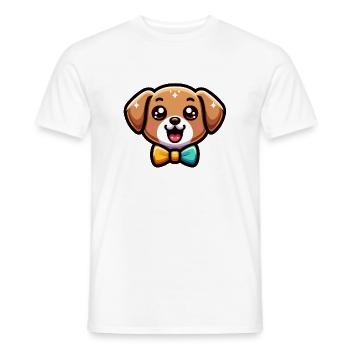 Beau Bowwow: The Dapper Pup - Men's T-Shirt - white - Front - AI Model Male 178 dark (178cm)