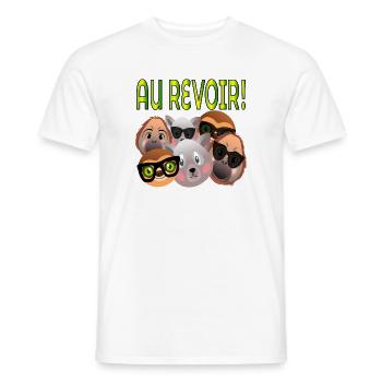 Au Revoir Collègues - T-shirt homme - blanc - Devant - AI Model Male 178 dark (178cm)