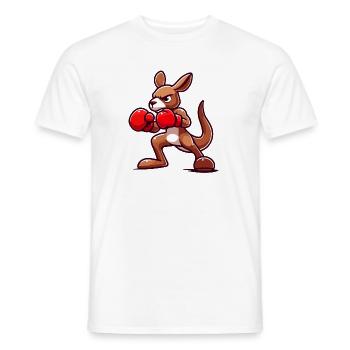 Kanga Punch: Der Boxer - Männer T-Shirt - Weiß - Vorne - AI Model Male 178 dark (178cm)