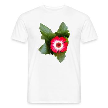 Aster – Herbstpoesie in Linien - Männer T-Shirt - Weiß - Vorne - AI Model Male 178 dark (178cm)