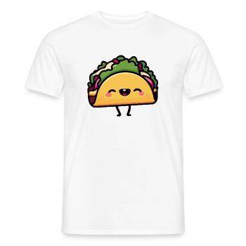 Fröhlicher Taco Toon - Männer T-Shirt - Weiß - Vorne - AI Model Male 178 dark (178cm)