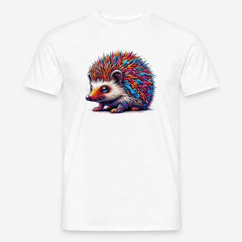 Igel - Männer T-Shirt - Weiß