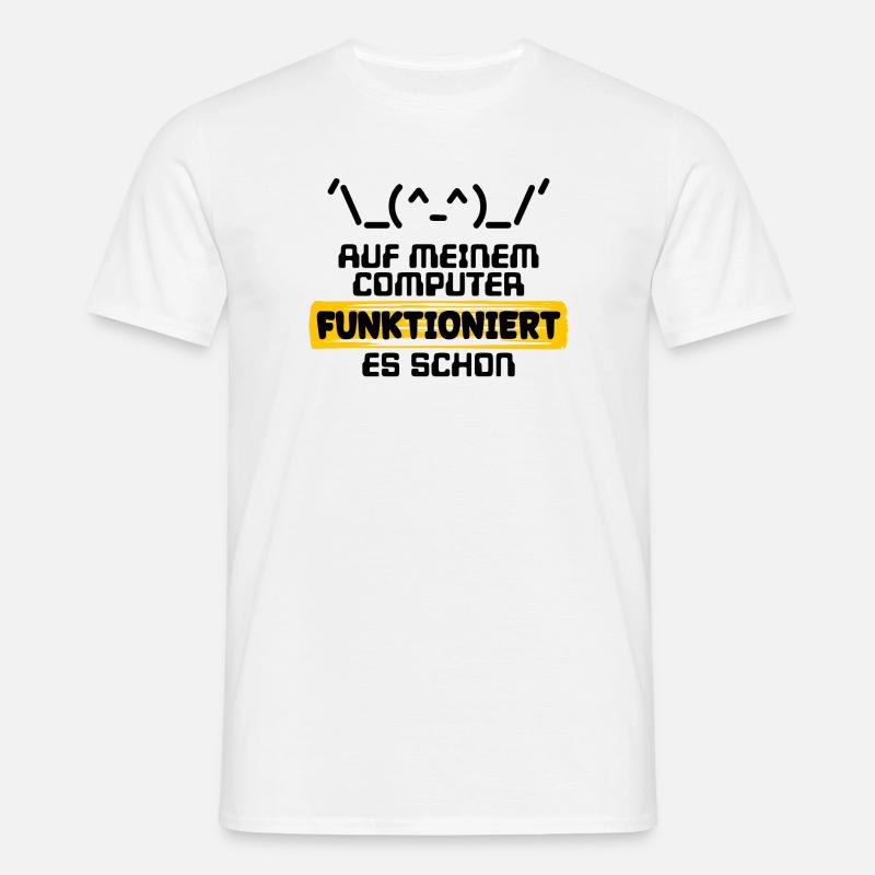 Erklæring om udviklererklæring Kode Scripting Programmør - T-shirt til herrer - hvid