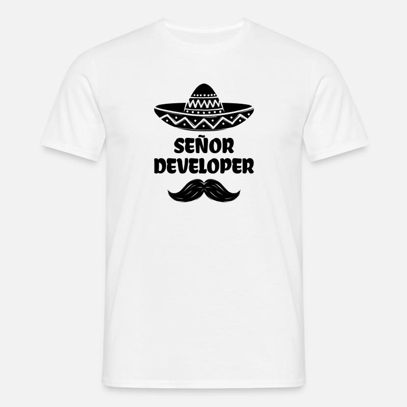 Developer Statement Scripting Dev Computergeek - Men's T-Shirt - white