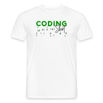 Coden Developer Programmer Web Developer Saying - Men's T-Shirt - white - Front - AI Model Male 178 dark (178cm)