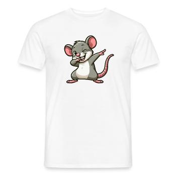 Ratte und Maus Dabbing Cartoon - Männer T-Shirt - Weiß - Vorne - AI Model Male 178 dark (178cm)