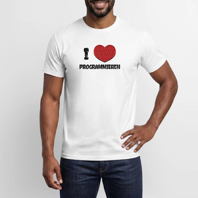 Developer Herz Webentwickler Statement Computer Männer T-Shirt