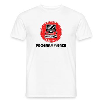 Développeur, Programmeur, Coden, Informatique - T-shirt homme - blanc - Devant - AI Model Male 178 dark (178cm)