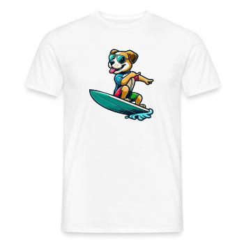 Wave Riding Buddy - Männer T-Shirt - Weiß - Vorne - AI Model Male 178 dark (178cm)