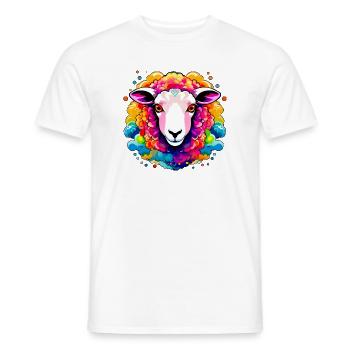 Colorful Lamb - Men's T-Shirt - white - Front - AI Model Male 178 dark (178cm)