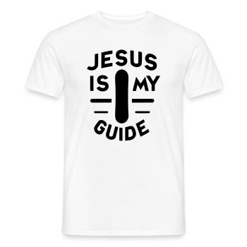 Jesus ist mein Führer - Snowboard - Männer T-Shirt - Weiß - Vorne - AI Model Male 178 dark (178cm)