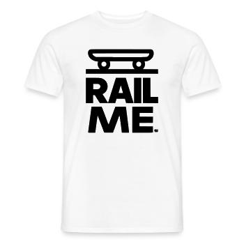 Rail - skateboard - Men's T-Shirt - white - Front - AI Model Male 178 dark (178cm)