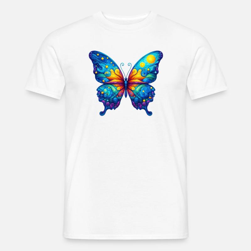 Van Gogh Schmetterling - Männer T-Shirt - Weiß