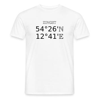 Zingst - Männer T-Shirt - Weiß - Vorne - AI Model Male 178 dark (178cm)