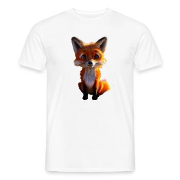 Renard J’aime les renards Renard roux Renard mignon sauvage - T-shirt homme - blanc - Devant - AI Model Male 178 dark (178cm)