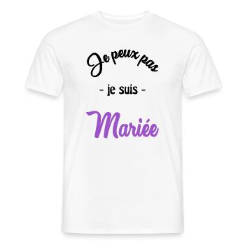 FUTURE MARIEE. EVJF. MARIEE. TEAM. TEAM MARIEE - T-shirt homme - blanc - Devant - AI Model Male 178 dark (178cm)