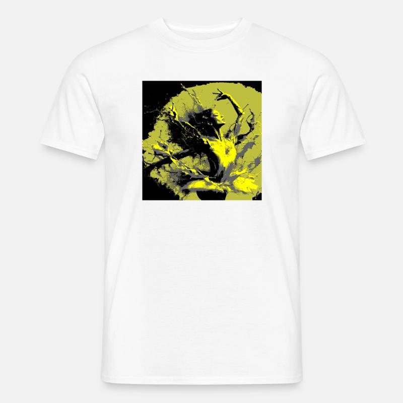 Neoexpressionistischer Tanz voller Farben - Männer T-Shirt - Weiß
