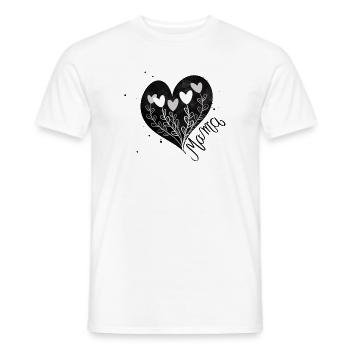 Cœur de maman Fête des mères - T-shirt homme - blanc - Devant - AI Model Male 178 dark (178cm)
