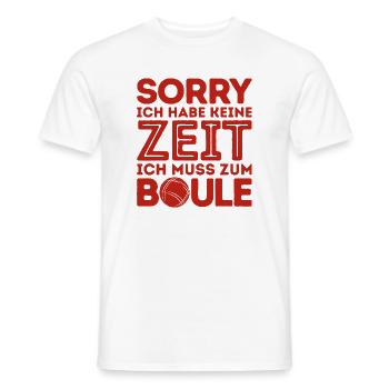 Sorry! I don't have time Bouler Petanque Balls - Men's T-Shirt - white - Front - AI Model Male 178 dark (178cm)