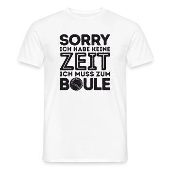 Sorry! I don't have time Bouler Petanque Balls - Men's T-Shirt - white - Front - AI Model Male 178 dark (178cm)