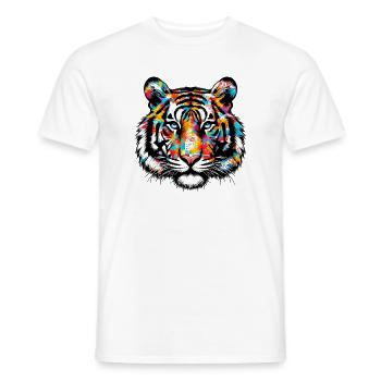 Tigre - T-shirt homme - blanc - Devant - AI Model Male 178 dark (178cm)