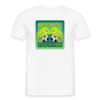 MUTTERTAG FUßBALL TOCHTER MAMA - Männer T-Shirt - Weiß - Vorne - AI Model Male 178 dark (178cm)