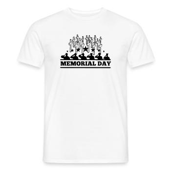 Respect cemetery text 'Memorial Day' - Men's T-Shirt - white - Front - AI Model Male 178 dark (178cm)